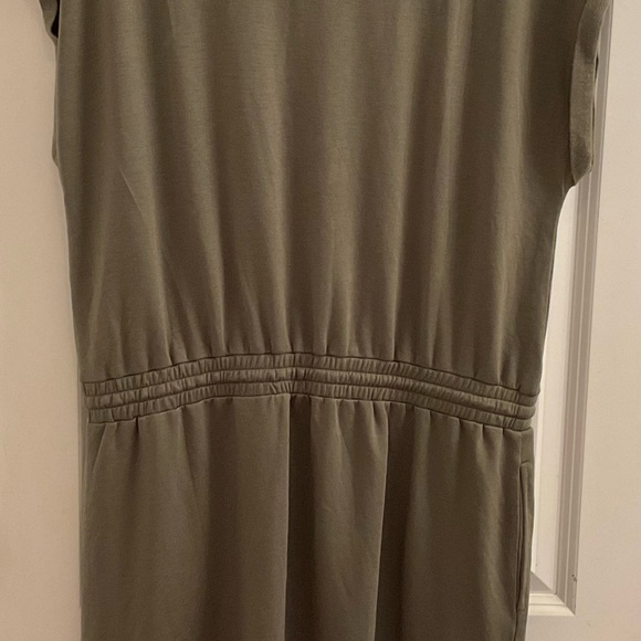 LOFT Outlet Drawstring Pocket Dress - Size XL - Olive Green - Picture 11 of 12